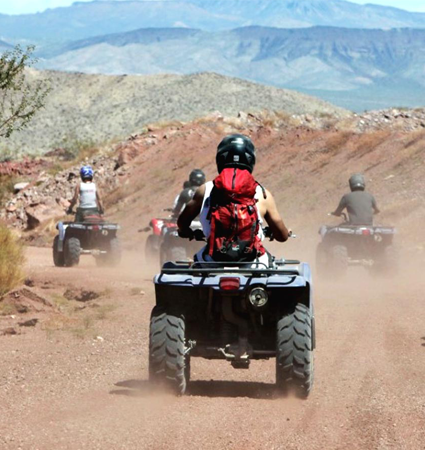 Fly past Hoover Dam, below the rim of the Grand Canyon combined with ATV adventure of Mojave Desert.